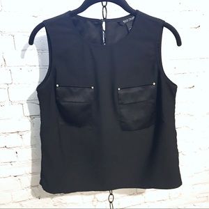 White House Black Market || Black Blouse